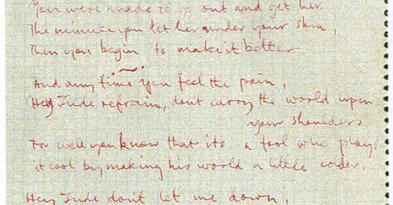 Hey Jude: McCartney's Lyrics